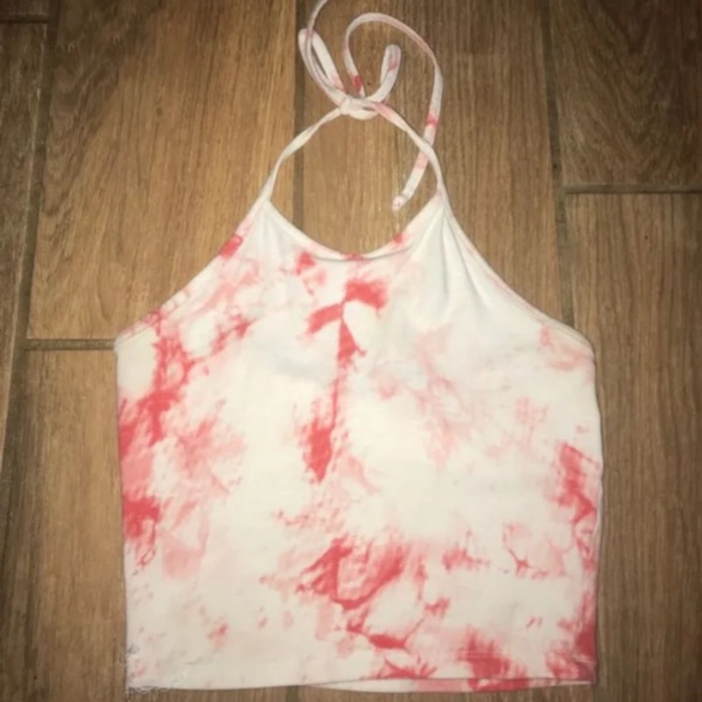 Full tilt XS pink Tye Dye halter top
